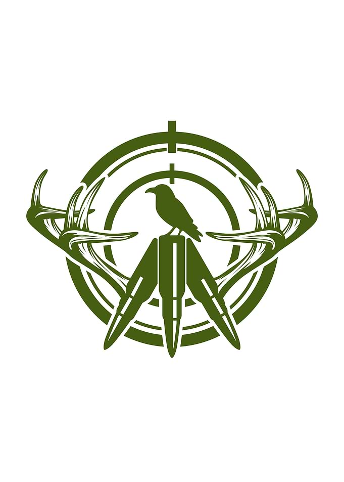 Raven on Bullets with Antlers and Scope