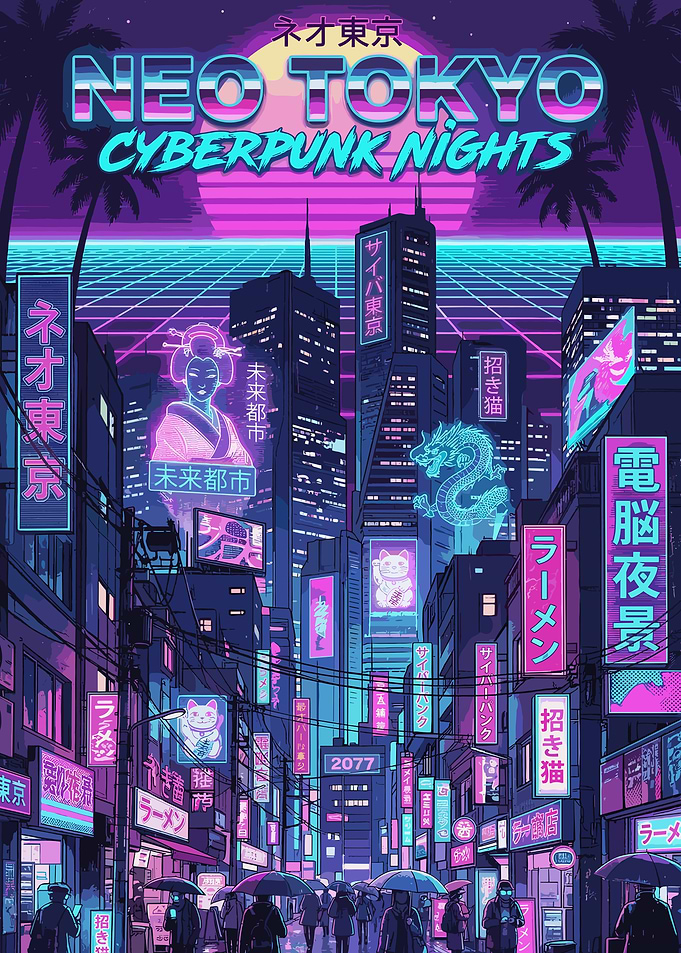 Neo Tokyo Cyberpunk Nights