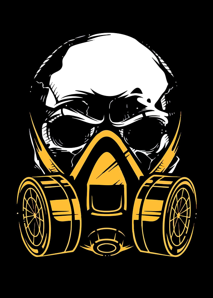 Skull with Gas Mask