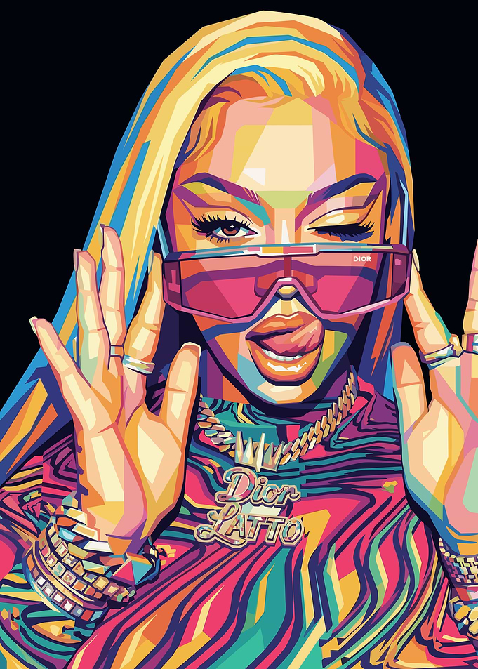 Dior Latto Pop Art Portrait