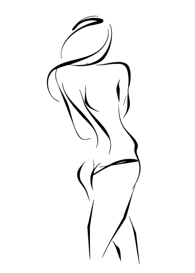 Minimalist Line Art of a Woman
