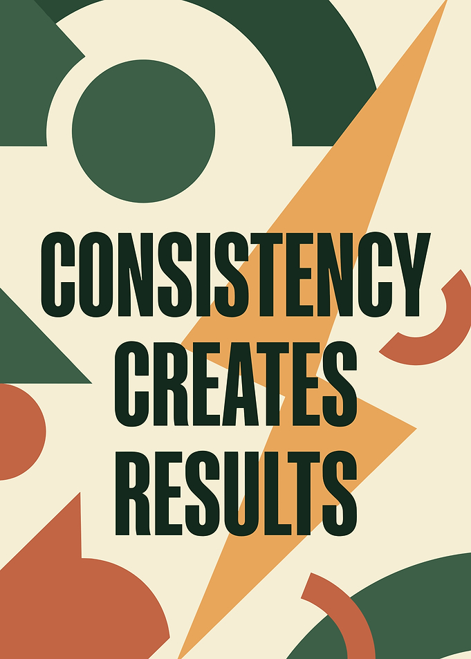 Consistency Creates Results Text Art