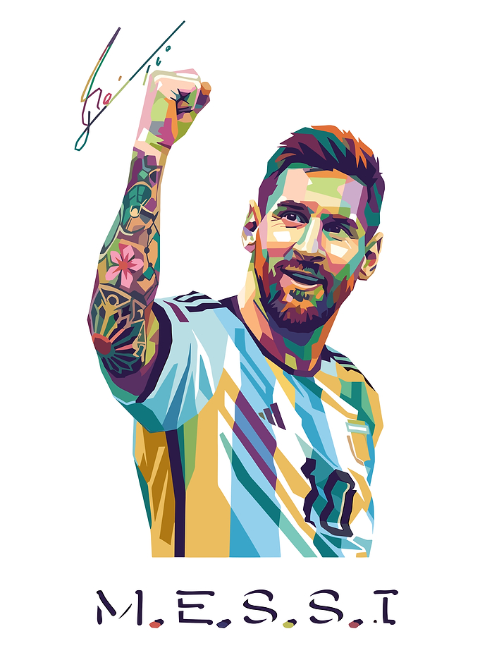 Lionel Messi Pop Art Portrait