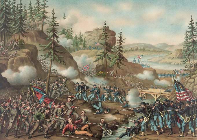 Civil War Battle Scene