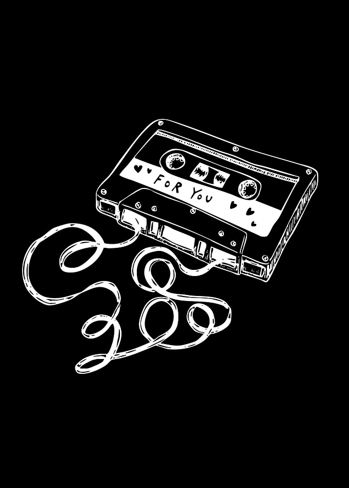 Cassette tape with 'For You' text