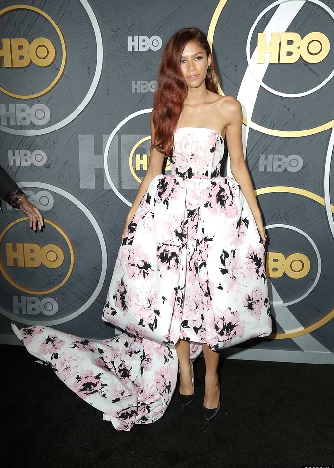 Zendaya in a floral gown