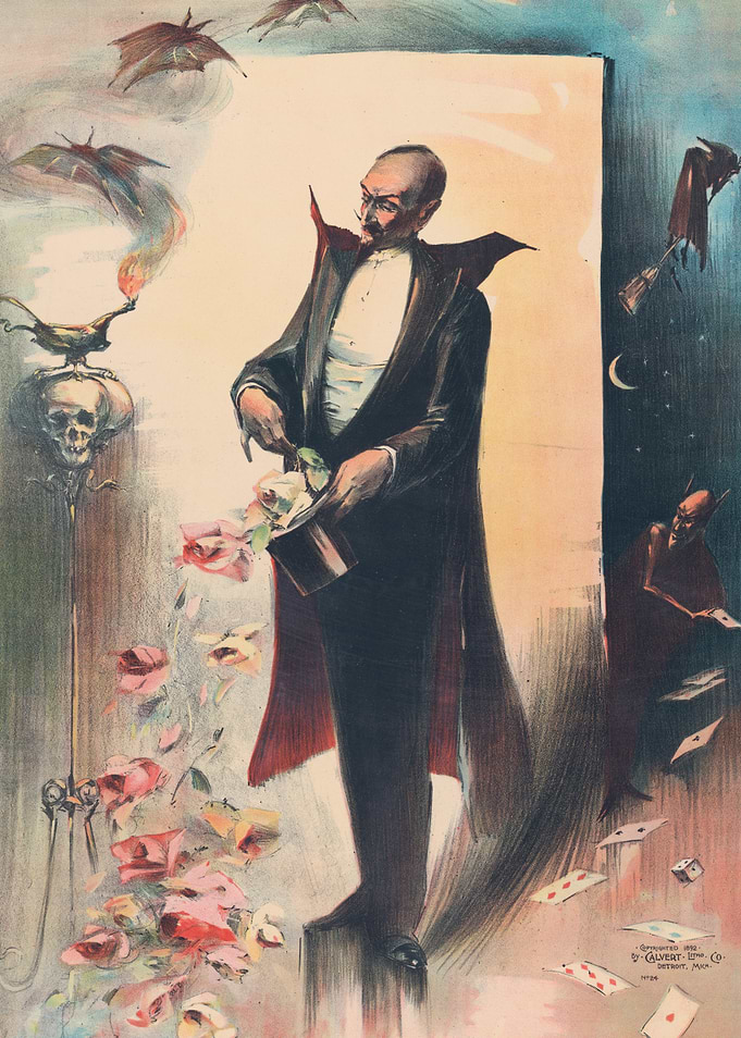 Magician with Roses and Bats