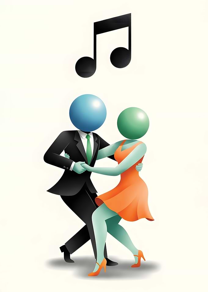 Couple Dancing to Music
