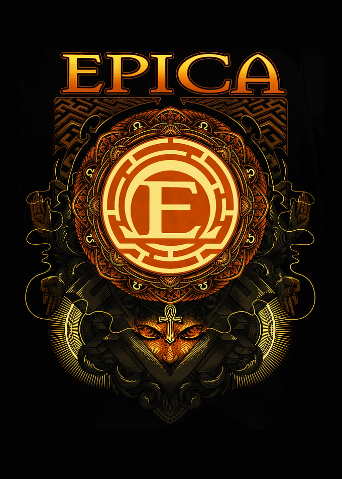 Epica Band Logo with Egyptian and Maze Motifs