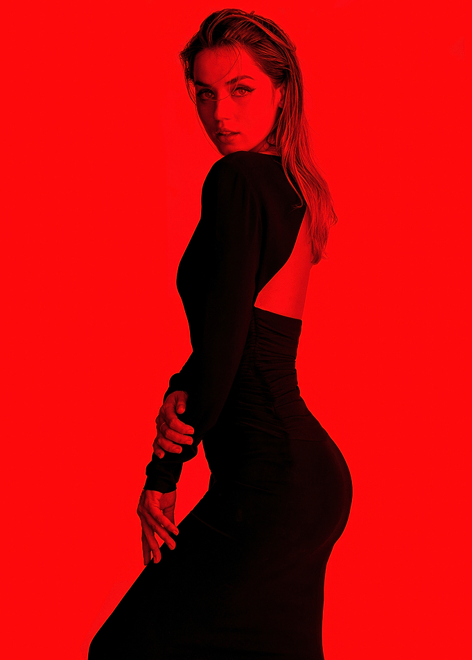 Ana de Armas in a black dress