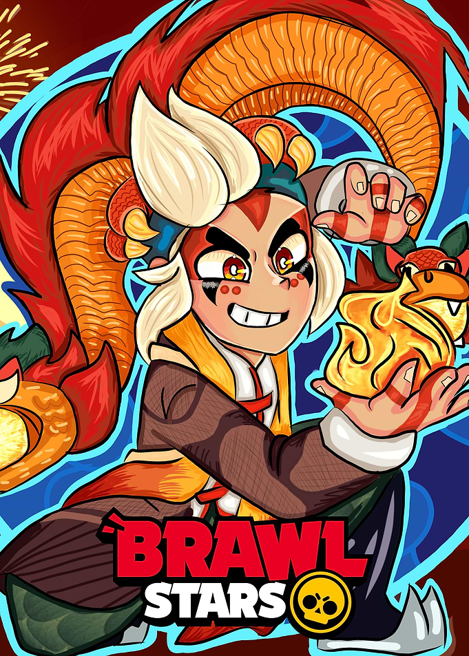 Brawl Stars Dragon Character Art
