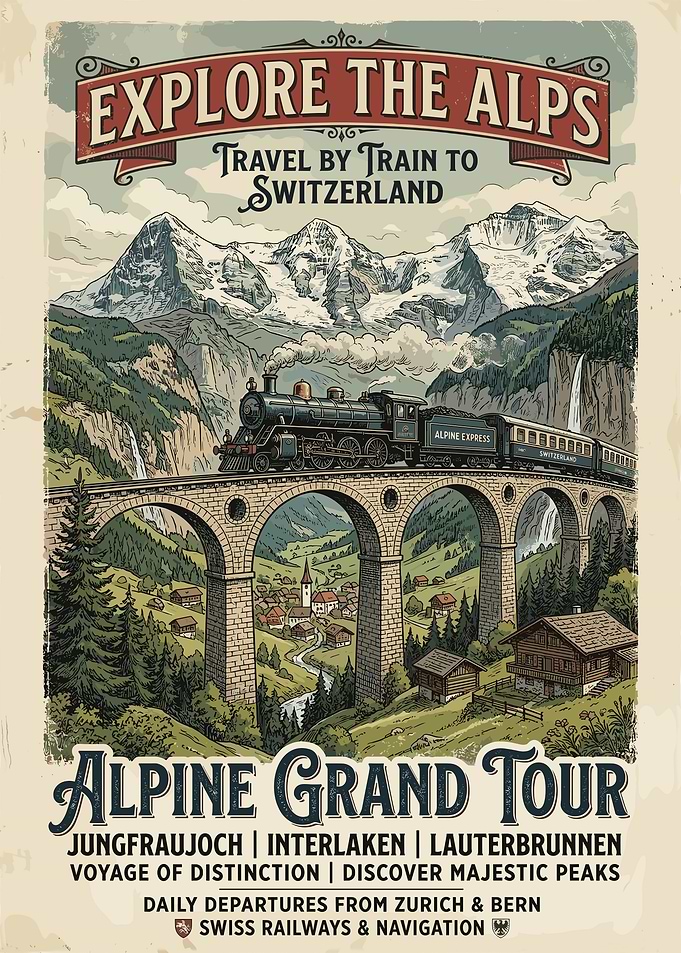 Vintage Alpine Train Tour