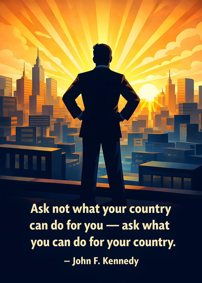 John F. Kennedy Quote Poster