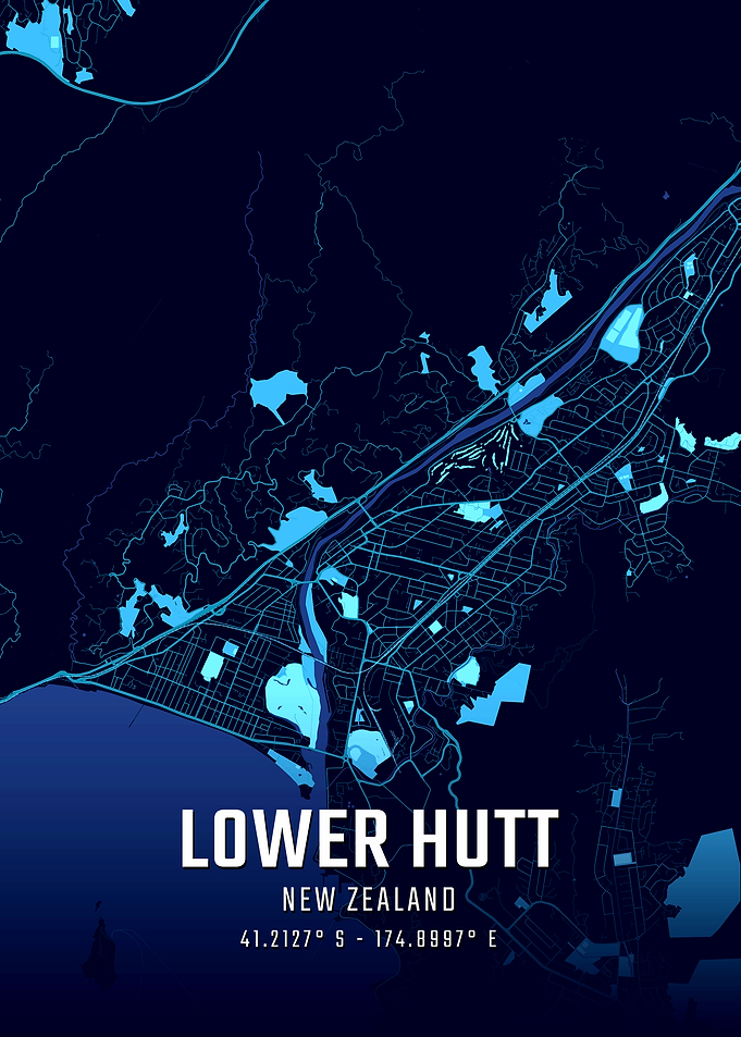 Lower Hutt Midnight City Map