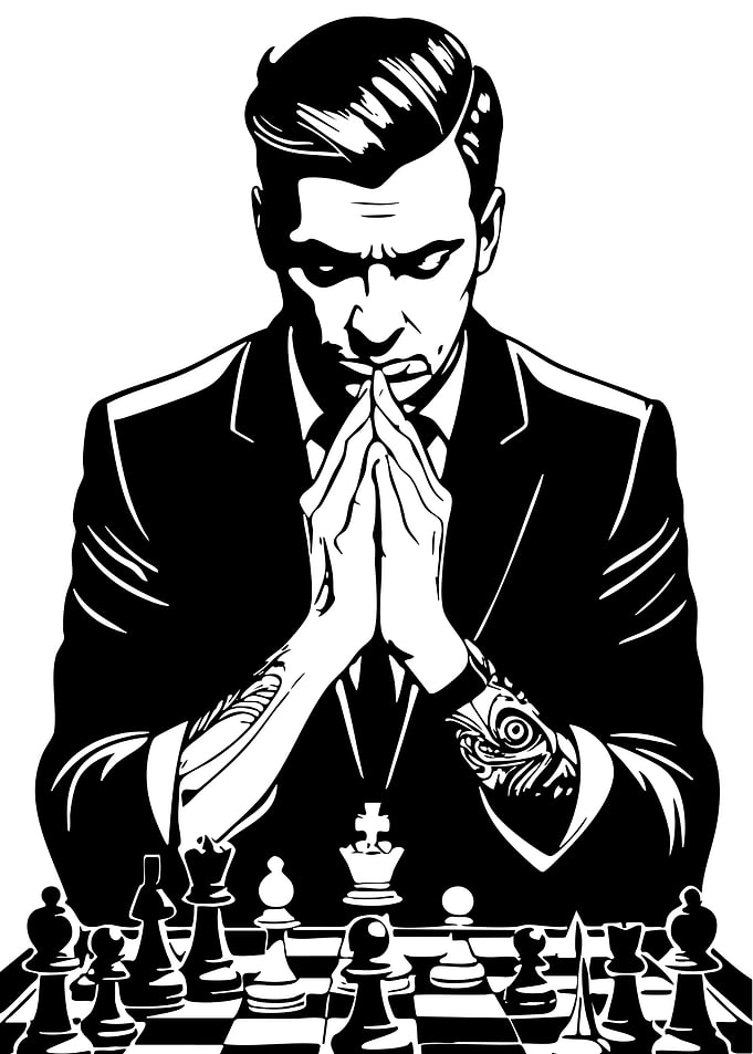 Man playing chess