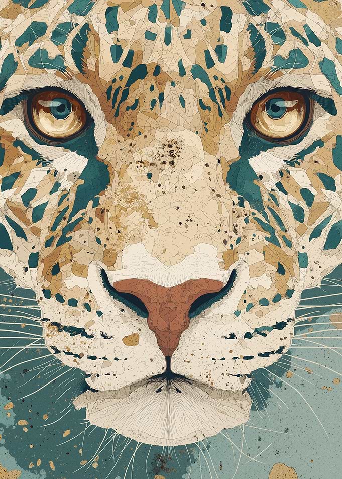 Leopard Face Close-Up