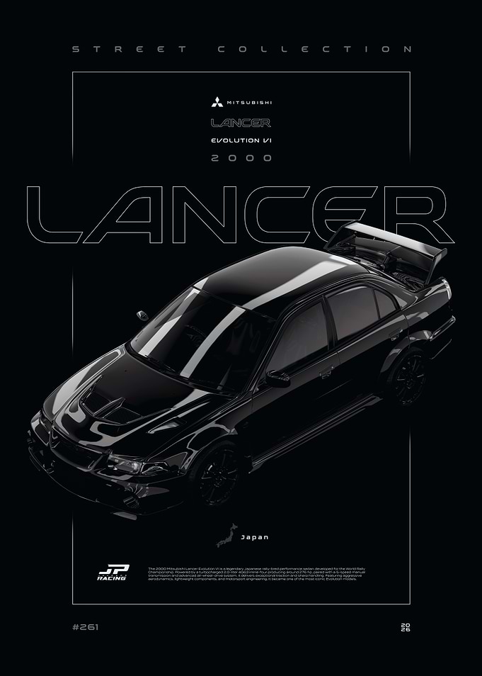 Black Mitsubishi Lancer Evolution VI
