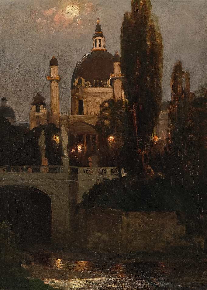 Moonlit Venetian Canal Scene