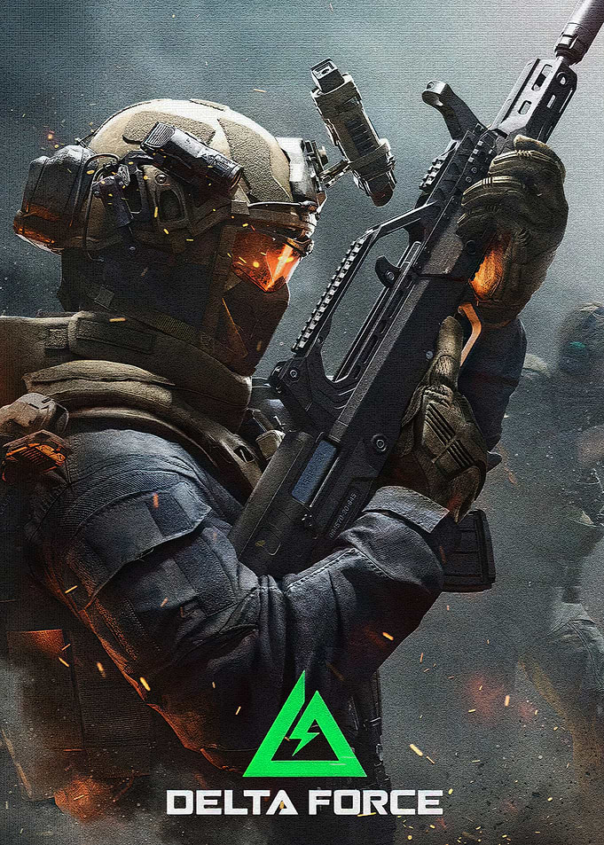 Delta Force Soldier with Rifle