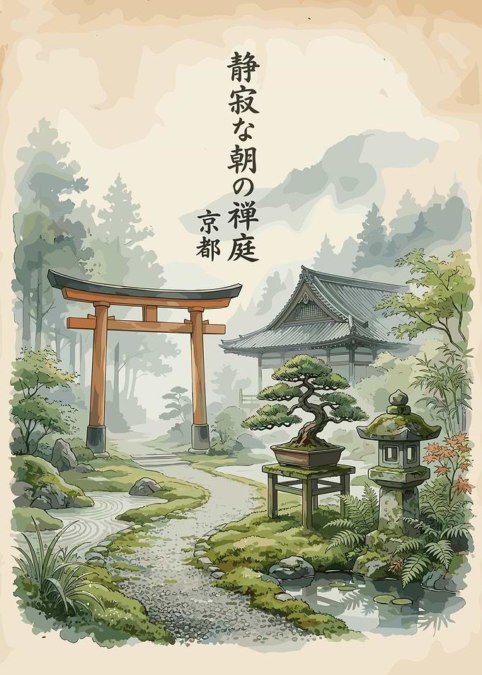 Tranquil Japanese Garden Scene