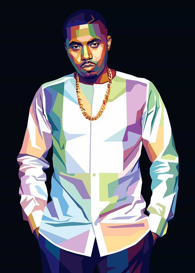 Nas in Pop Art Style