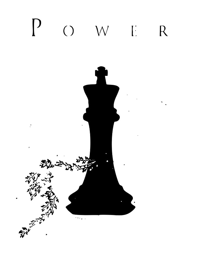 Power Chess King Silhouette