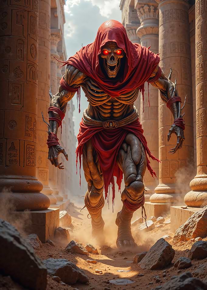 Undead Reaper Warrior in Ancient Ruins