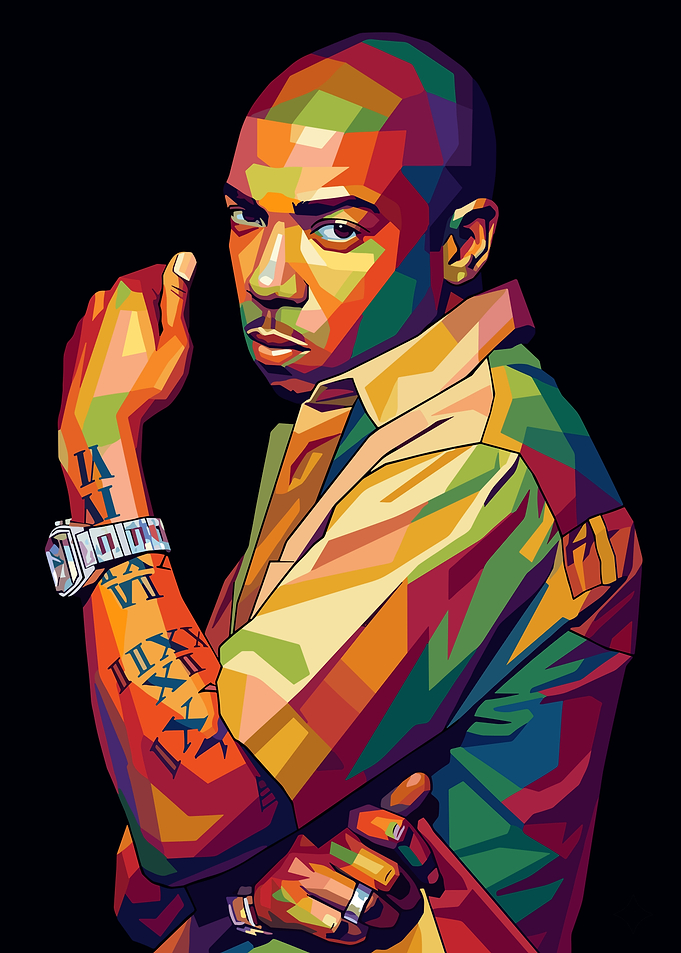 Colorful Portrait of a Ja Rule