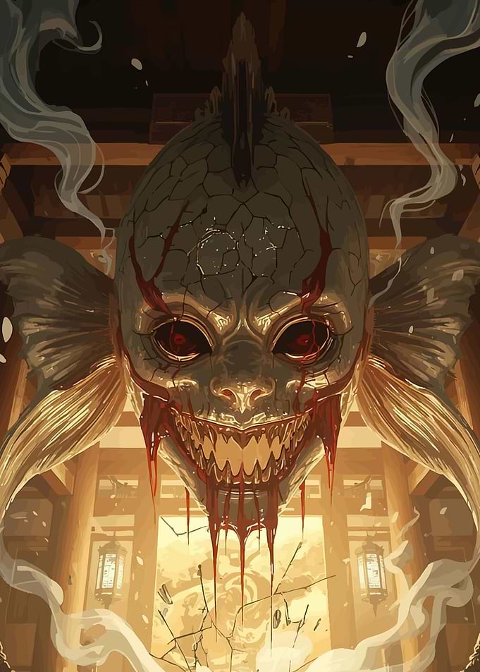Creepy Fish-like Creature Mask