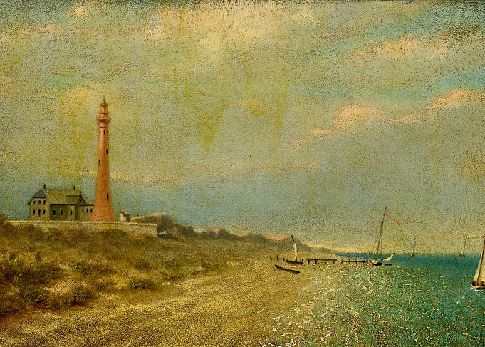 Lighthouse on a Coastal Landscape
