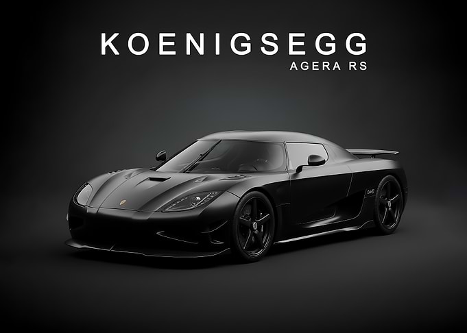Black Koenigsegg Agera RS poster