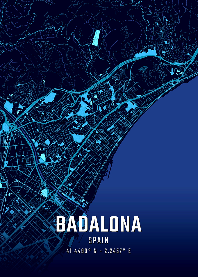 Badalona Midnight City Map