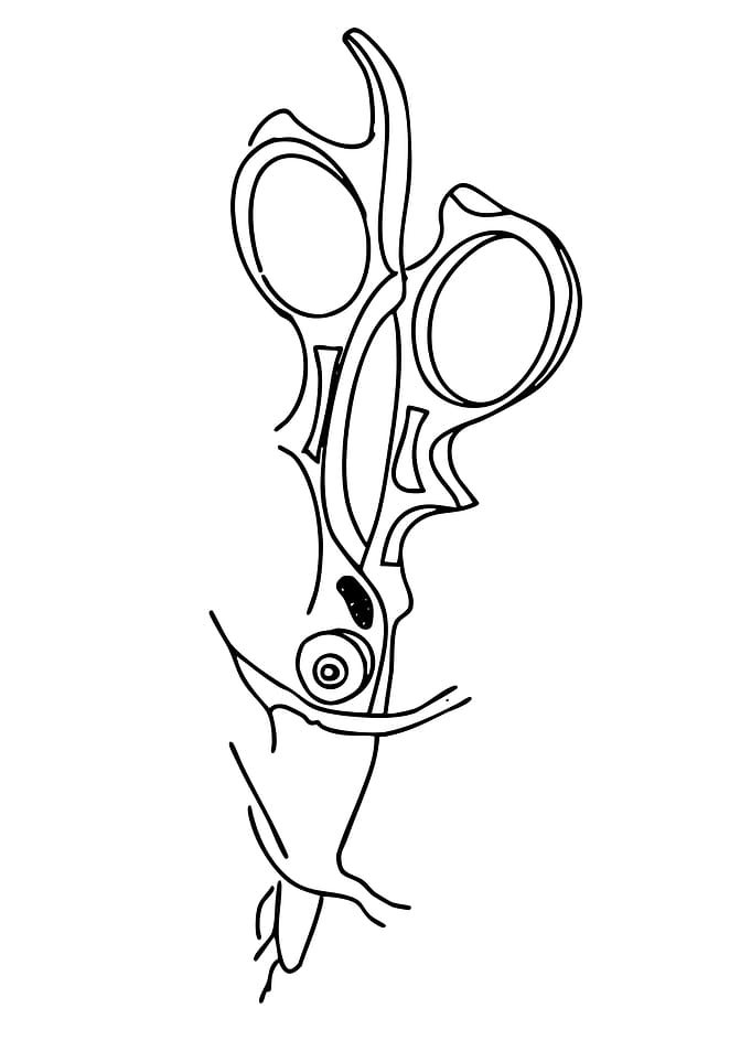 Stylized Scissors Tattoo Design
