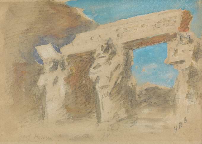 Ancient Egyptian Ruins Sketch
