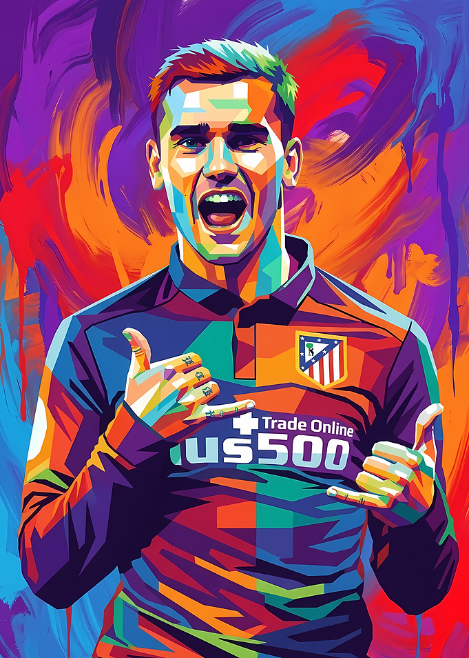 Antoine Griezmann Pop Art Portrait