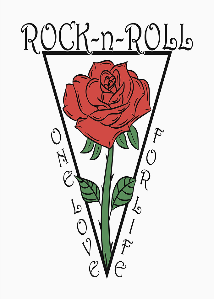 Rock-n-Roll Rose in Triangle