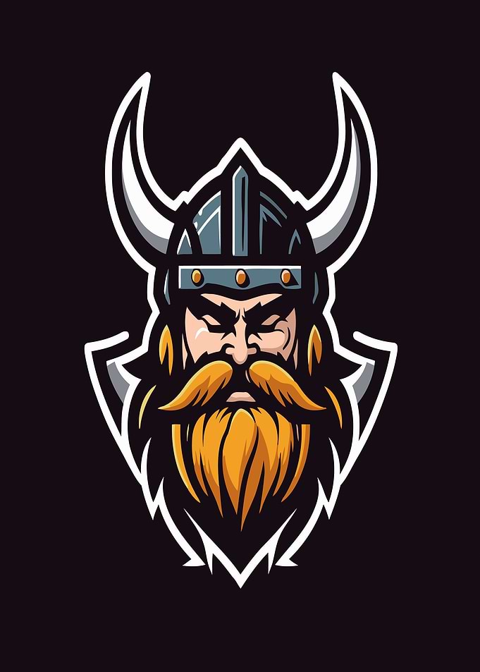 Viking Warrior Mascot Head