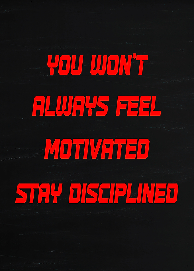 Motivational Text on Black Background