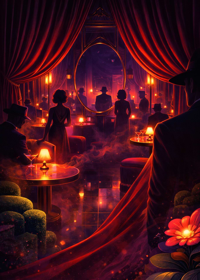 Elegant 1920s Speakeasy Scene