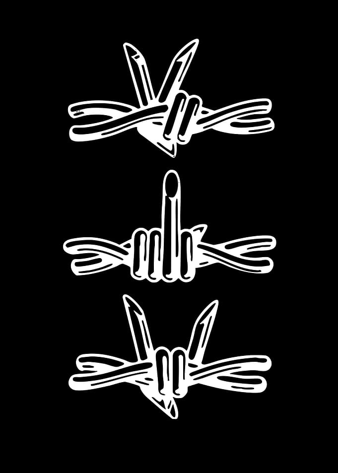 Barbed Wire Hand Gestures