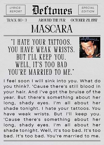 Deftones Mascara