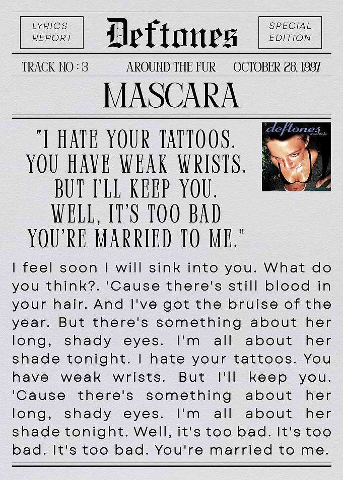 Deftones Mascara