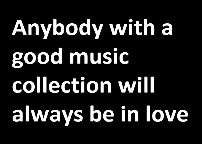 Music collection quote
