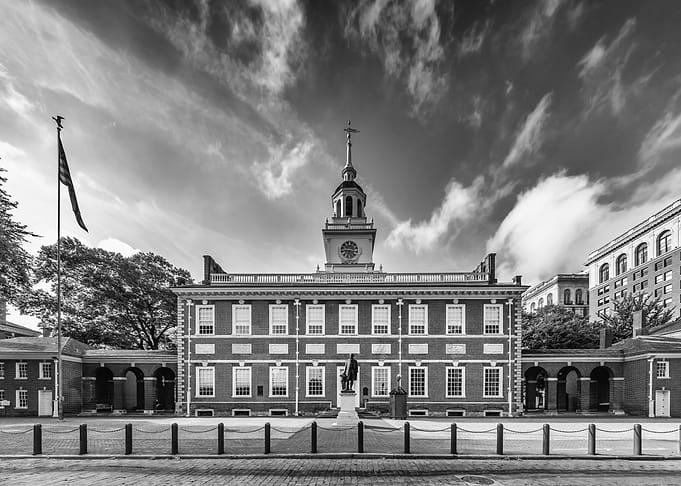 Philadelphia Independence Hall Monochrome