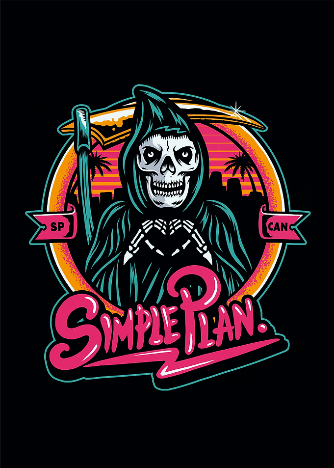 Simple Plan Grim Reaper Heart Logo