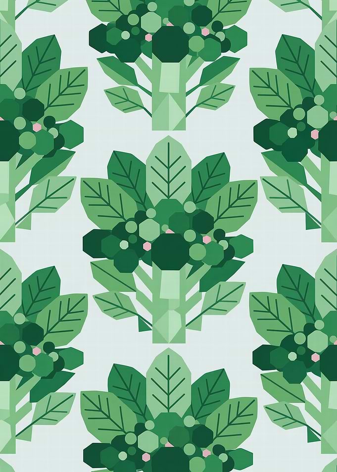 Stylized Broccoli Pattern
