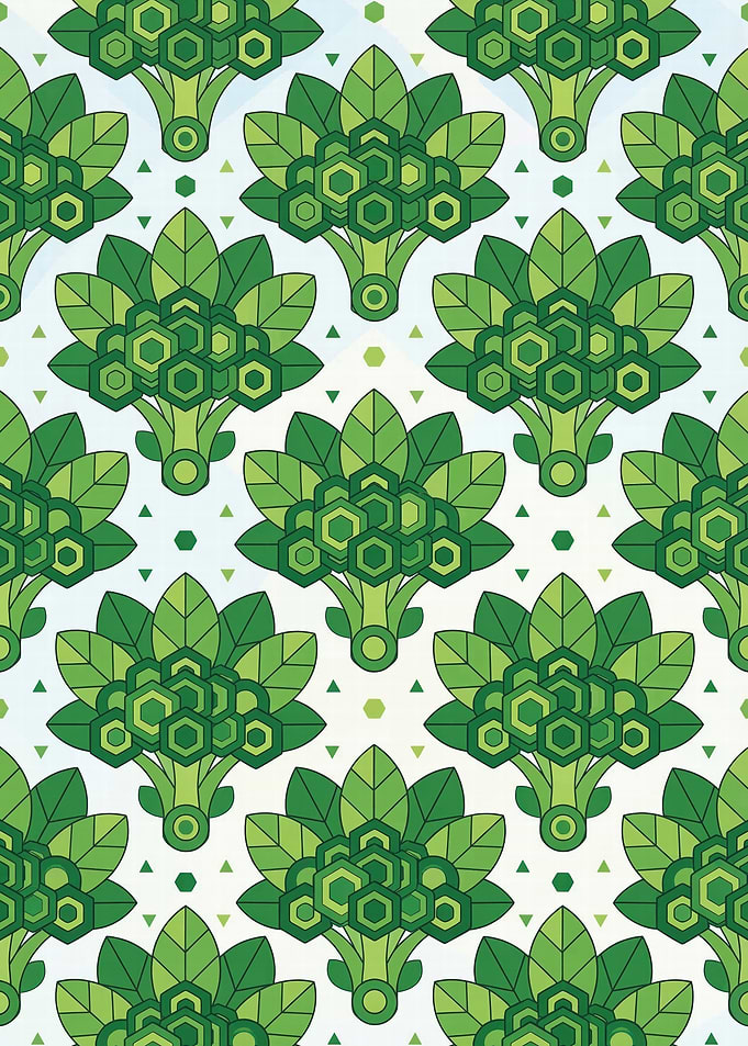 Green Broccoli Pattern