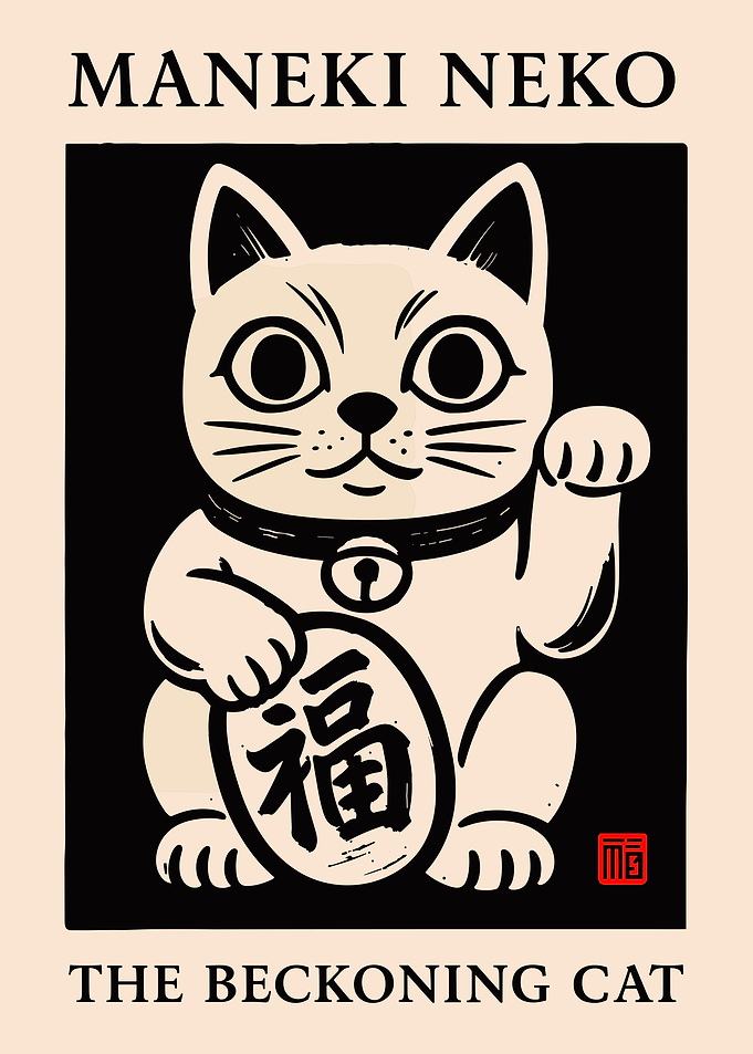 Maneki Neko Beckoning Cat