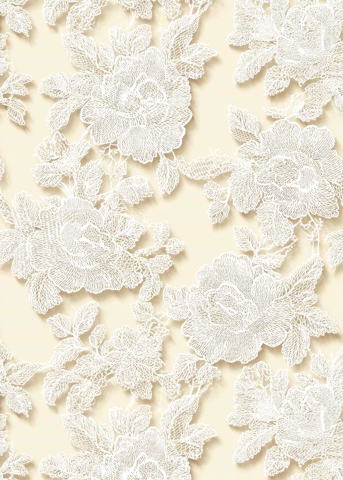 White Lace Floral Pattern