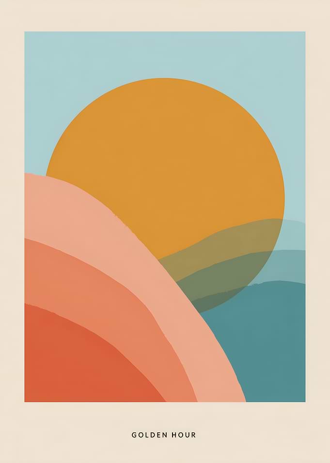 Golden Hour Abstract Sunset Earth Tones